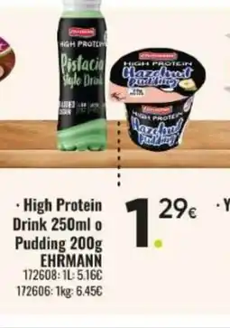 Family Cash EHRMANN High Protein Drink o Pudding oferta