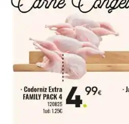 Family Cash FAMILY Codorniz Extra oferta