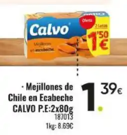 Family Cash CALVO Mejillones de Chile en Ecabeche oferta