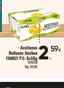 Family Cash FAMILY Aceitunas Rellenas Anchoa oferta