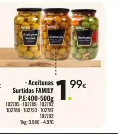 Family Cash FAMILY Aceitunas Surtidas oferta