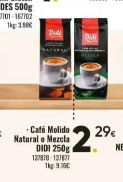 Family Cash DIDI Café Molido Natural o Mezcla oferta