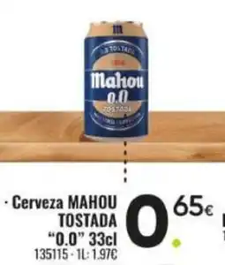 Family Cash MAHOU 0.0 Cerveza tostada oferta