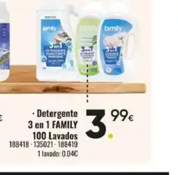 Family Cash FAMILY Detergente 3 en 1 100 Lavados oferta