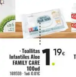Family Cash FAMILY CARE Toallitas Infantiles Aloe oferta