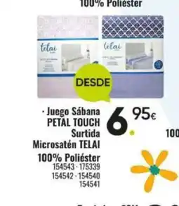 Family Cash Juego sábana petal touch surtida microsatén telai 100% poliéster oferta