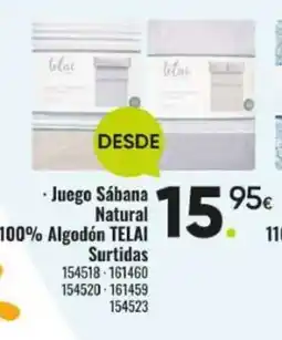 Family Cash TELAI Juego Sábana Natural 100% Algodón Surtidas oferta