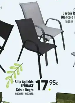 Family Cash TERRACE Silla Apilable Gris o Negro oferta