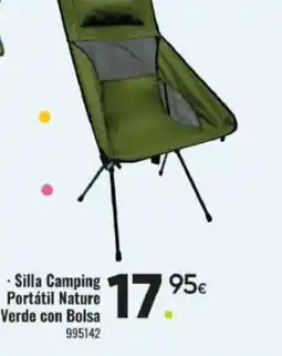 Family Cash -Silla Camping Portátil Nature Verde con Bolsa oferta