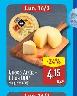 ALDI Queso Arzúa- Ulloa DOP oferta