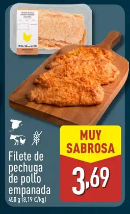 ALDI Filete de pechuga de pollo empanada oferta