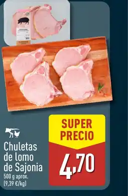 ALDI Chuletas de lomo de Sajonia oferta