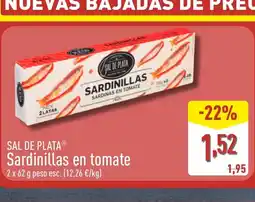 ALDI SAL DE PLATA Sardinillas en tomate oferta