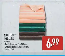 ALDI NOVITESSE Toallas oferta