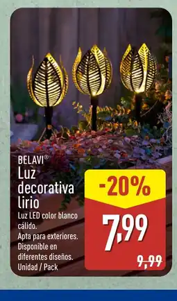 ALDI BELAVI Luz decorativa lirio oferta