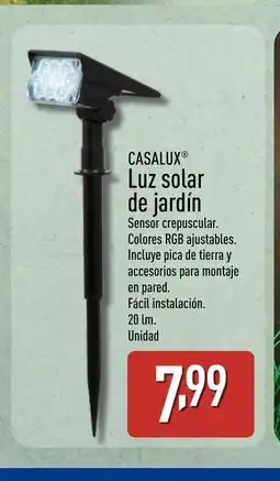 ALDI CASALUX Luz solar de jardín oferta