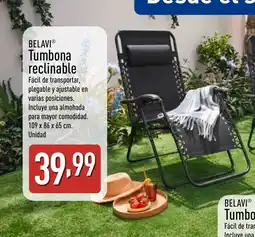 ALDI BELAVI Tumbona reclinable oferta