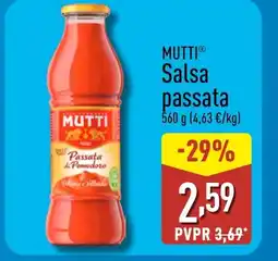 ALDI MUTTI Salsa passata oferta