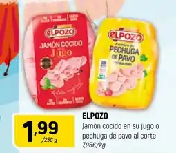 Coviran ELPOZO Jamón cocido en su jugo o pechuga de pavo al corte oferta