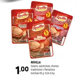 Coviran REVILLA Salami, salchichón, chorizo tradicional o Pamplona oferta