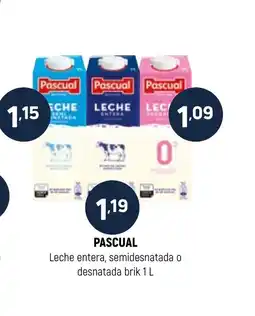 Coviran PASCUAL Leche entera, semidesnatada o desnatada brik oferta