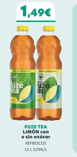 Coviran FUZE TEA Limón con o sin azúcar oferta
