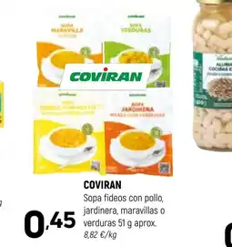 Coviran COVIRAN Sopa fideos con pollo, jardinera, maravillas o verduras oferta