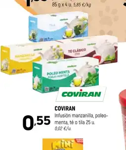 Coviran COVIRAN Infusión manzanilla, poleo- menta, té o tila oferta