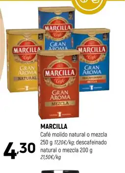 Coviran MARCILLA Café molido natural o mezcla oferta