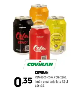 Coviran COVIRAN Refresco cola, cola zero, limón o naranja lata oferta