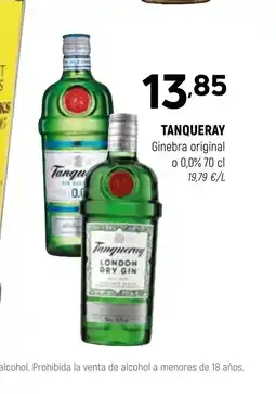 Coviran TANQUERAY Ginebra original o 0,0% oferta