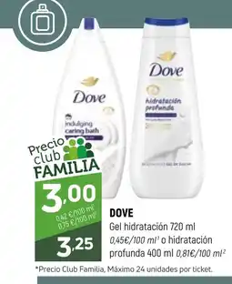 Coviran DOVE Gel hidratación o hidratación produnda oferta