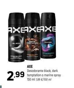 Coviran AXE Desodorante black, dark temptation o marine spray oferta