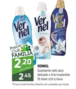 Coviran VERNEL Suavizante cielo azul, delicado o lirio irresistible oferta