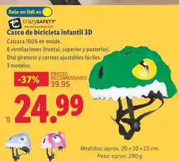 Lidl Casco de bicicleta infantil 3D oferta