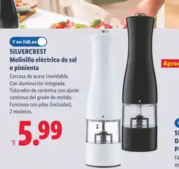 Lidl SILVERCREST Molinillo eléctrico de sal o pimienta oferta