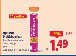 Lidl OPTISANA Multivitaminas oferta