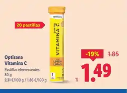 Lidl OPTISANA Vitamina C oferta