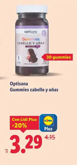 OPTISANA Gummies cabello y uñas
