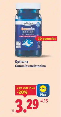 Lidl OPTISANA Gummies melatonina oferta