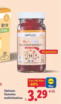 Lidl OPTISANA Gummies multivitaminas oferta