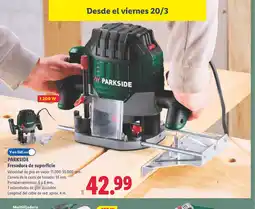 Lidl PARKSIDE Fresadora de superficie oferta