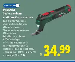 Lidl PARKSIDE Set herramienta multifunción con batería oferta