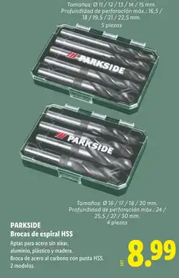 Lidl PARKSIDE Brocas de espiral HSS oferta