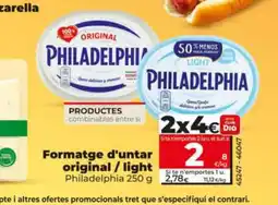 Dia PHILADELPHIA Formatge d'untar original/light oferta