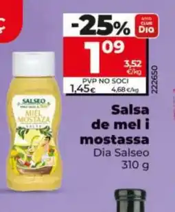 Dia DIA SALSEO Salsa de mel i mostassa oferta