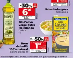 Dia GALLINA BLANCA Brou de bullit 100 natural oferta