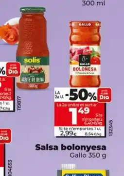 Dia GALLO Salsa bolonyesa oferta