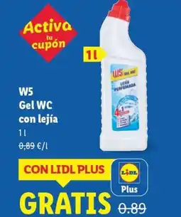 Lidl W5 Gel WC con lejía oferta