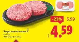 Lidl Burger meat de vacuno oferta